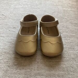 Gold Mary Jane Kids Shoes